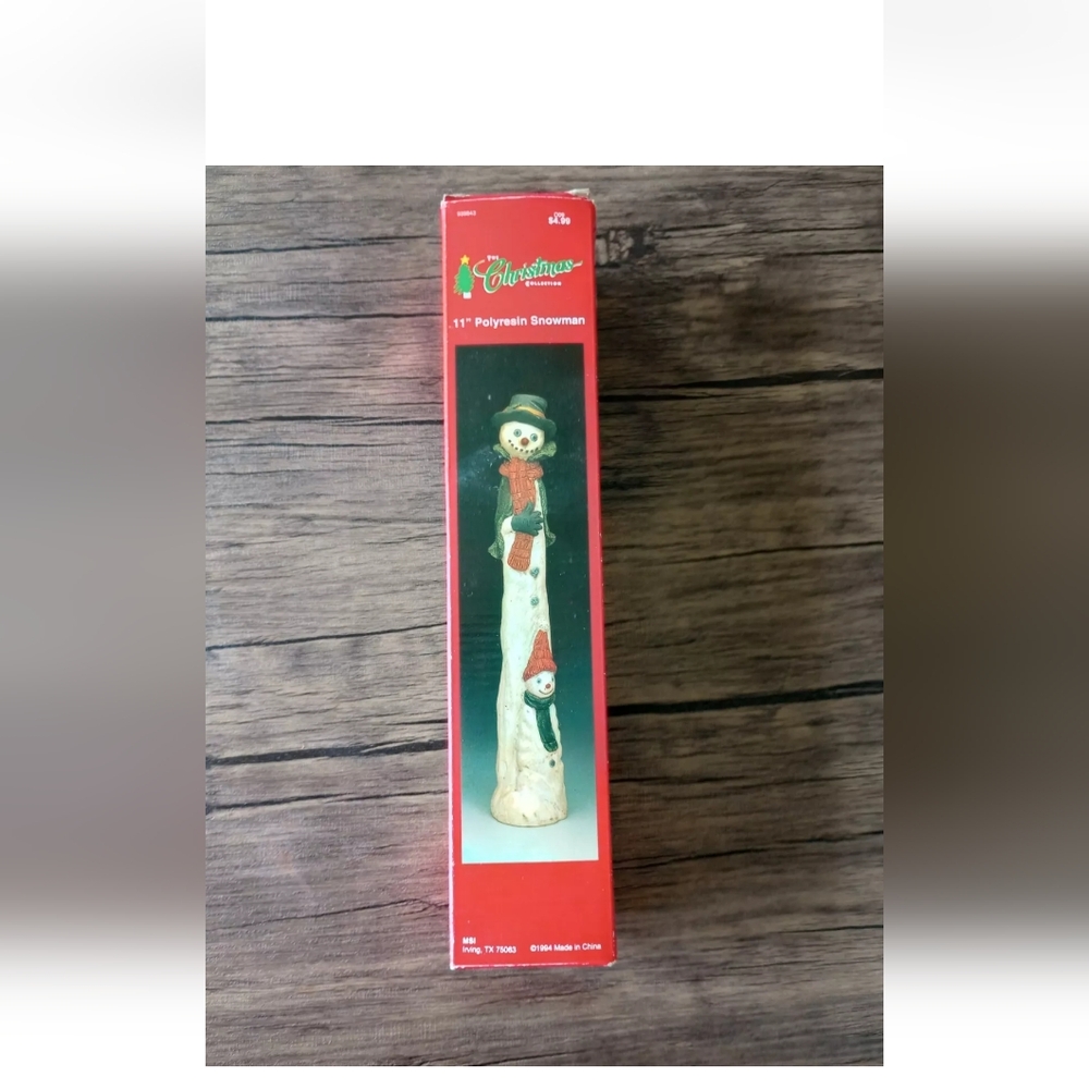 Snowman Resin Figurine Holiday Decoration 11" Tall The Christmas Collect…